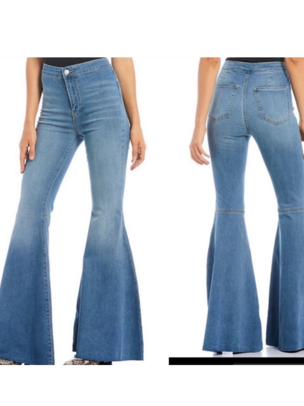 Free People Just Float On Flare Jeans in Jericho Blue SZ 29 8